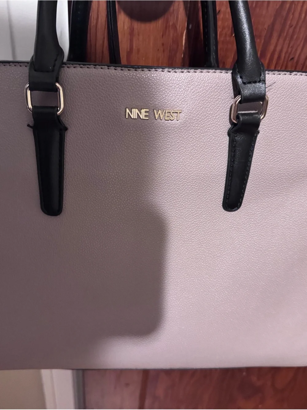 Nine West Pale Pink Tote with Black Handles